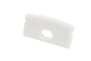End cap for E12 profile, white, with cable aperture End cap for E12 profile, white, with cable aperture
