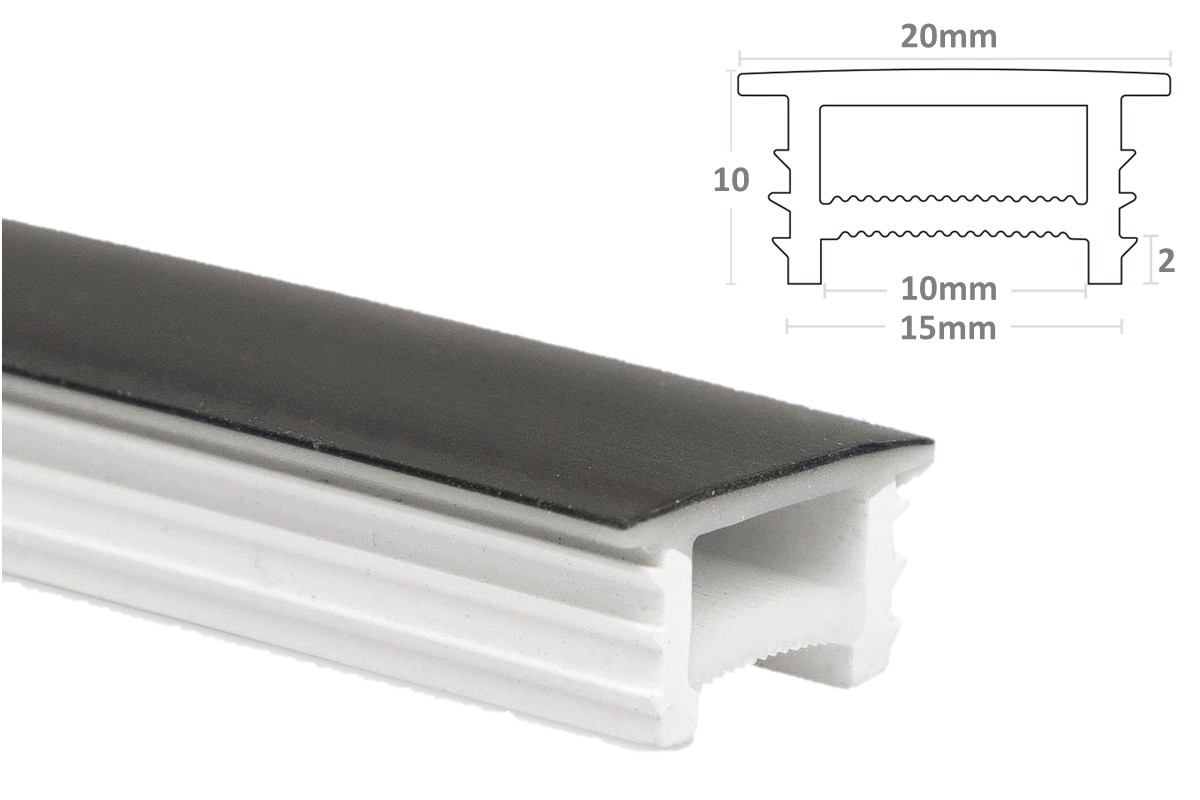 Silicone insert cover 15x10mm - Black opal - 10cm sample Color: black Silicone insert cover 15x10mm - Black opal - 10cm sample Color: black