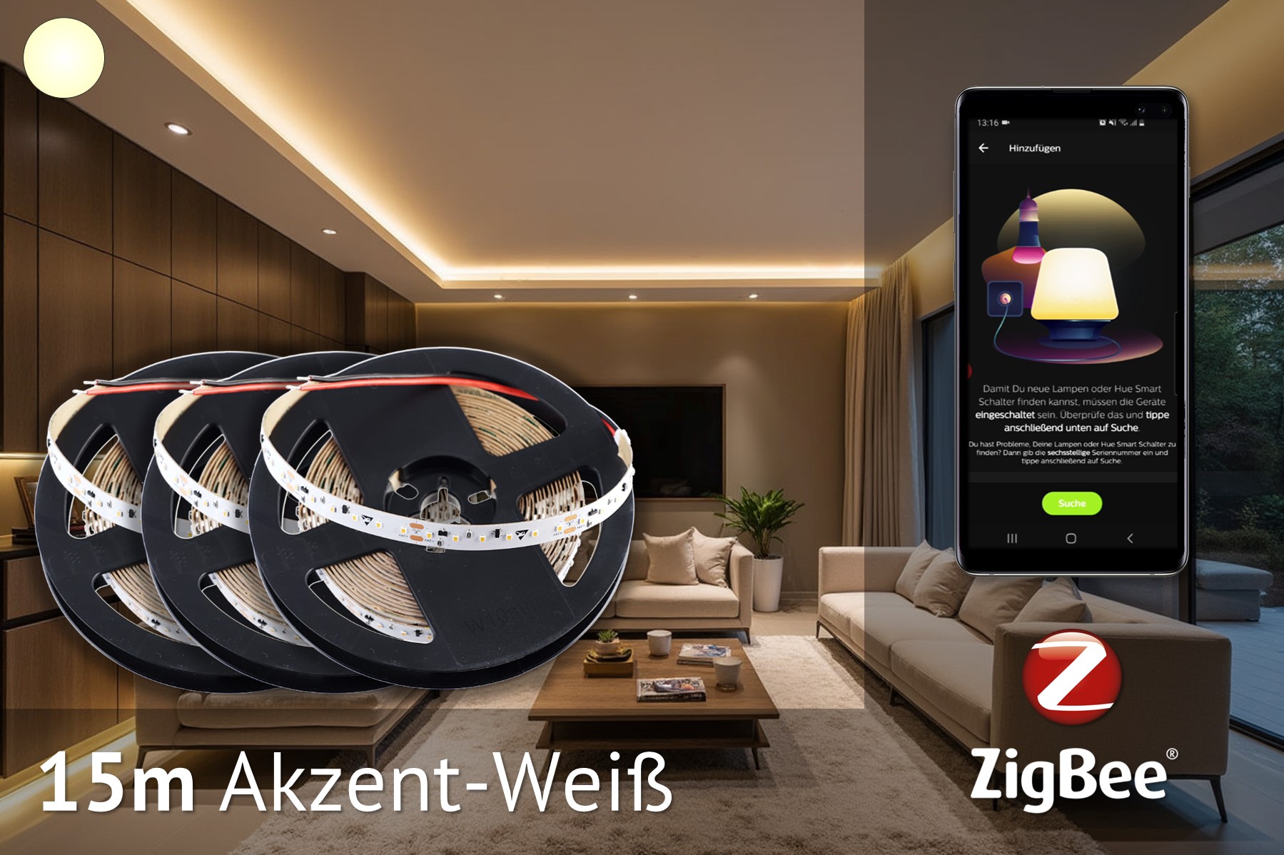 ZigBee-LED-Set: 15 meters