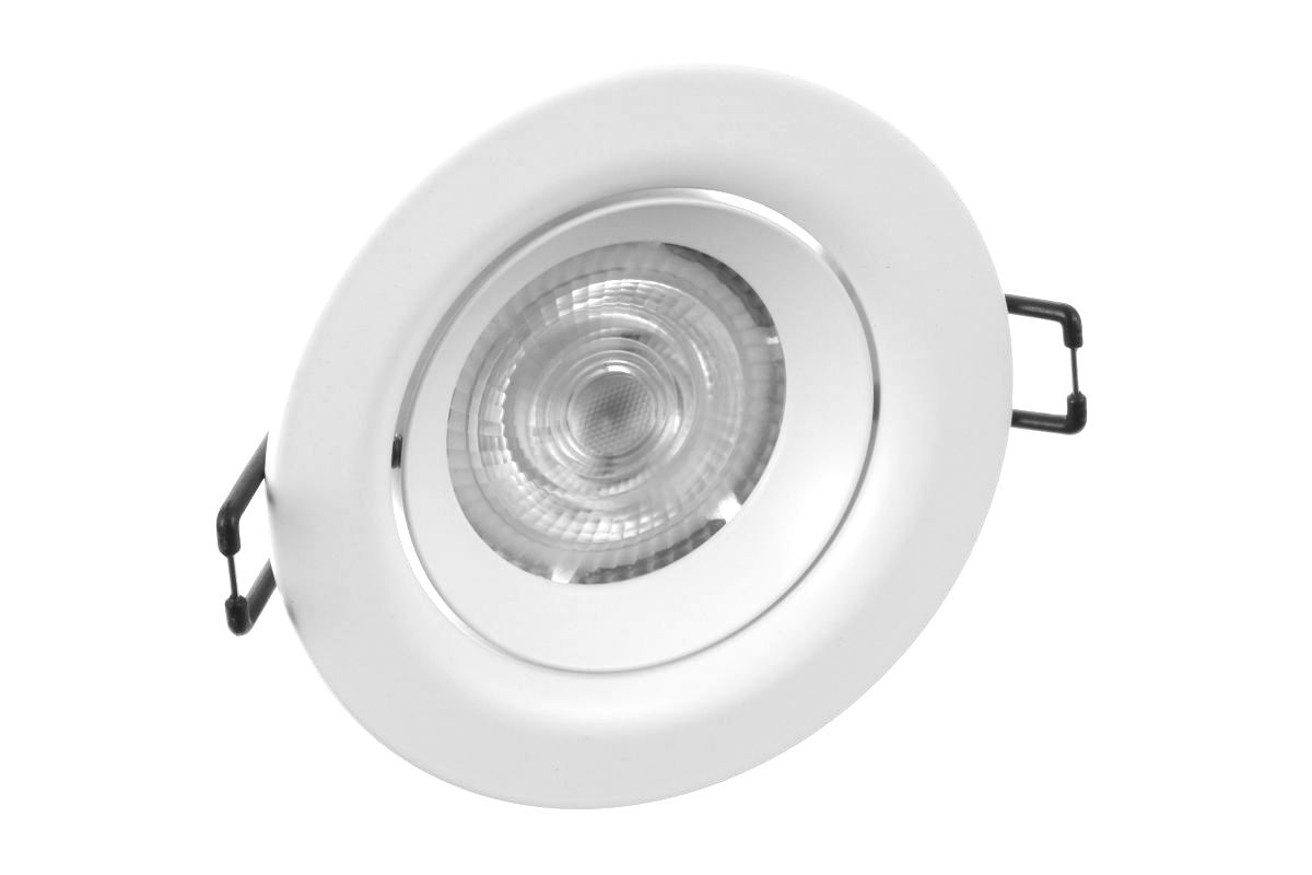 Recessed housing MR16 die-cast aluminium, matt white, round