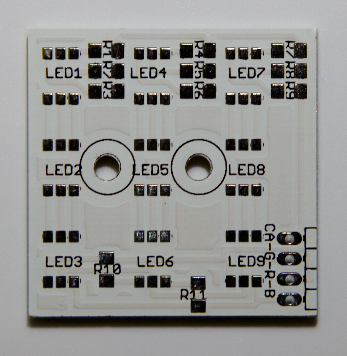 PCB LED cluster 3x3 for PLCC6