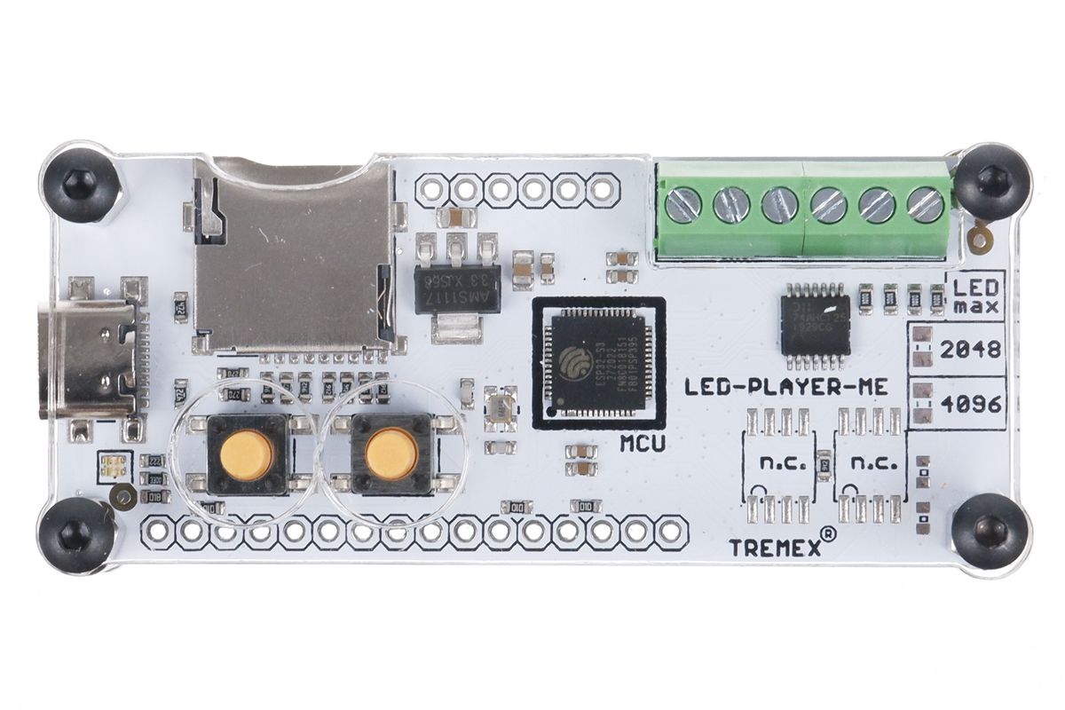 LED pixel driver up to 4.096 pixels for TPM2 from USB/SD card