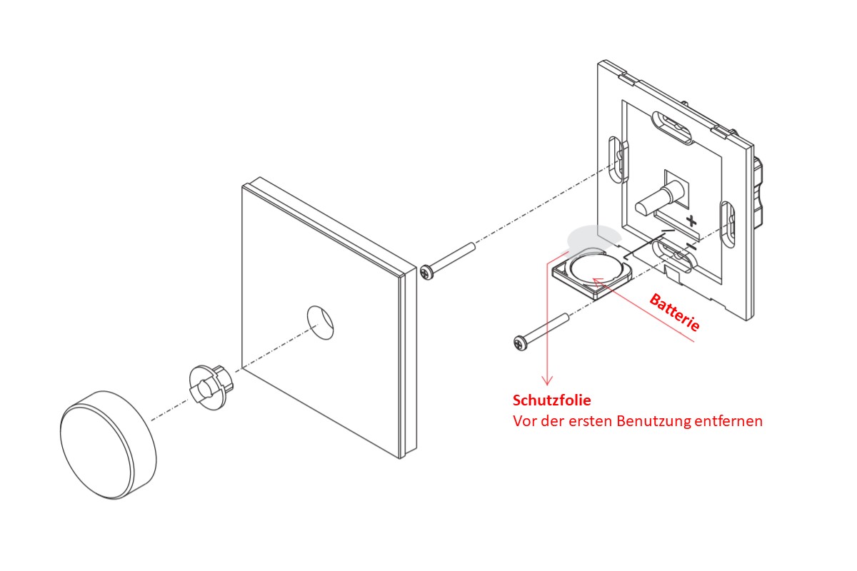 Remote control with rotary knob | wall mounting