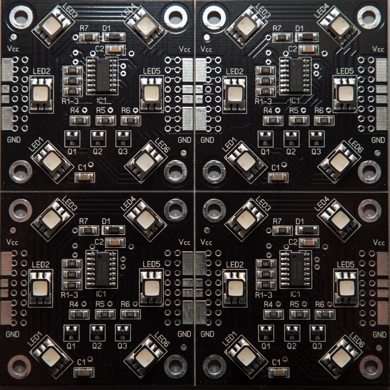 RGB-Pixel 50x50mm 6 LED ohne Verbinder