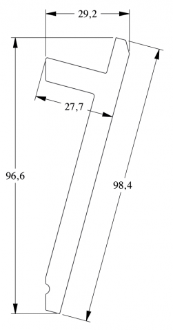 Lichtvoute SX179 Abmessung