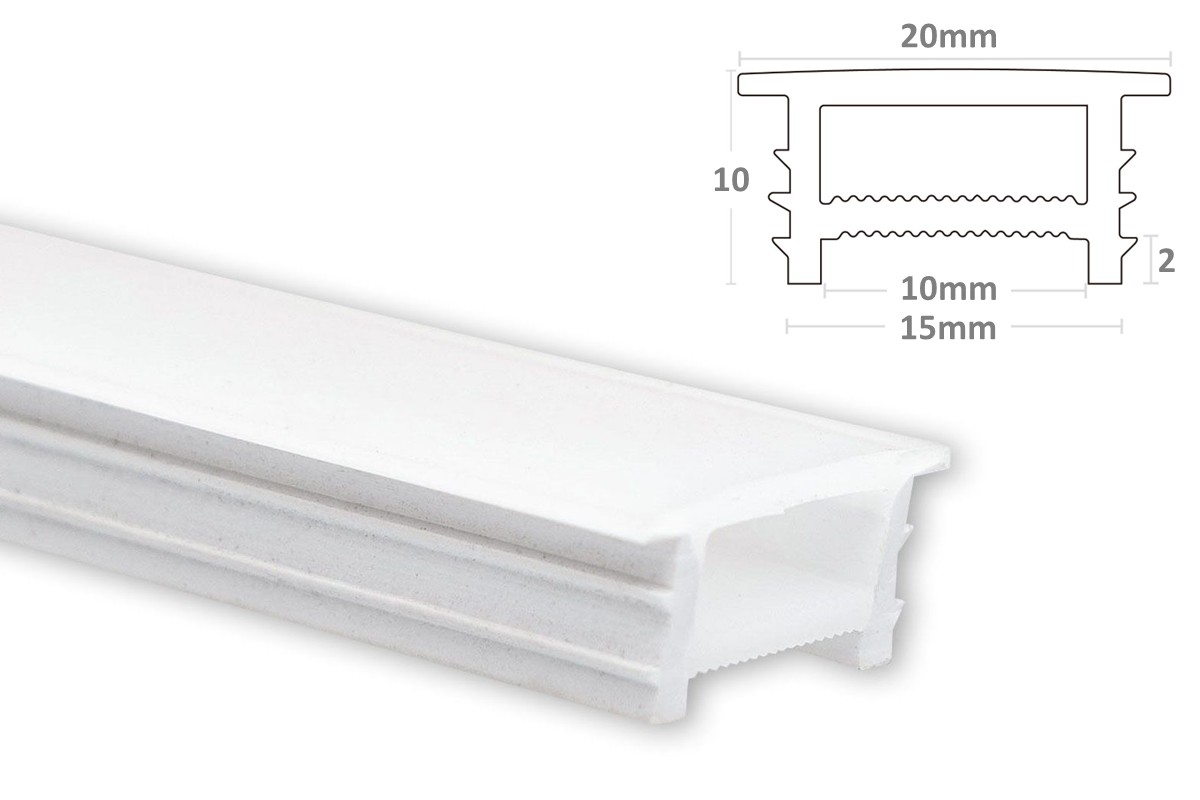 Silicone insert cover 15x10mm - White opal - 10cm sample Color: white Silicone insert cover 15x10mm - White opal - 10cm sample Color: white