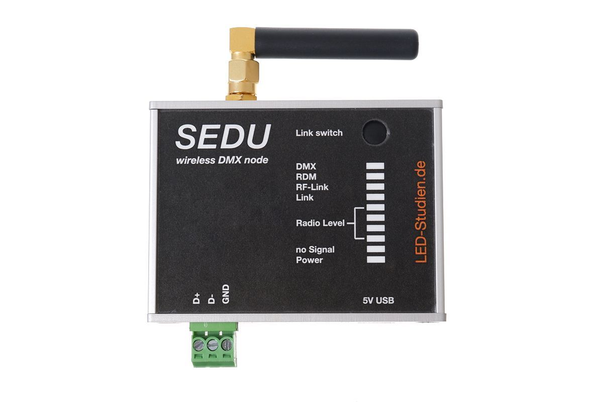 SEDU DMX node 1 - wireless DMX Sender/Empfänger (Konfiguration per Tastendruck)