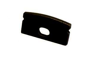 End cap for E12 profile, black, with cable aperture End cap for E12 profile, black, with cable aperture