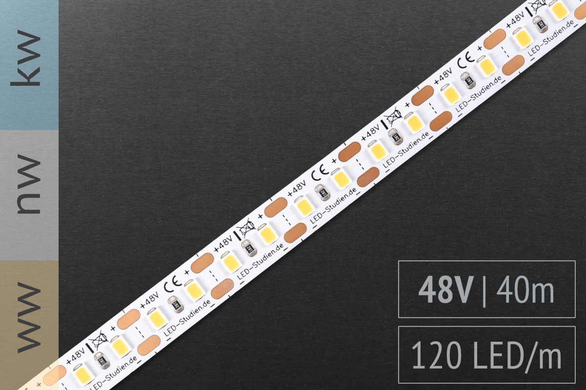 Neuheit: 48V LED-Streifen für besonders lange Installationen Neuheit: 48V LED-Streifen für besonders lange Installationen