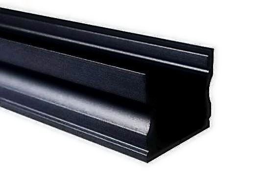 12mm LED profile D12, black, 2m 12mm LED profile D12, black, 2m