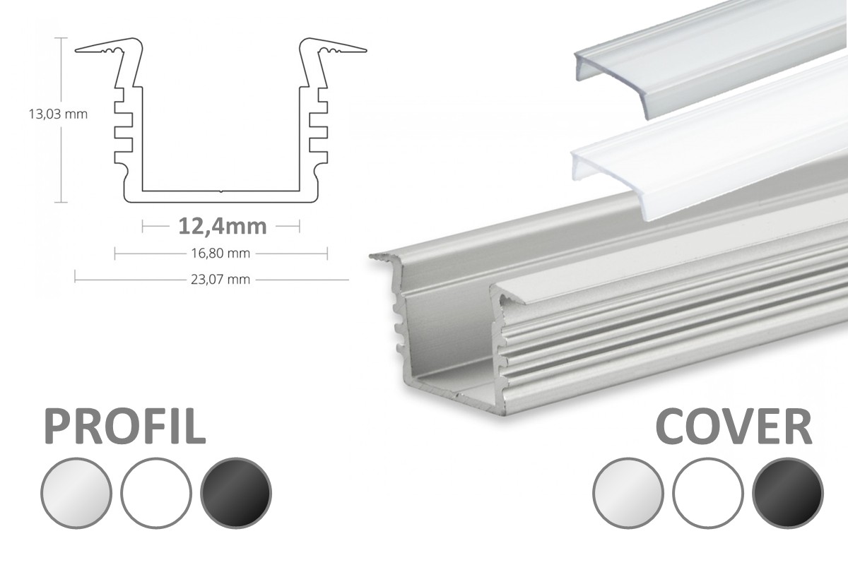 2m LED-Einsatz-Profil PL3 2m LED-Einsatz-Profil PL3