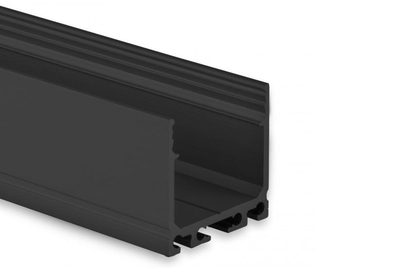24mm LED surface mount profile PN6, 2m, black 24mm LED surface mount profile PN6, 2m, black