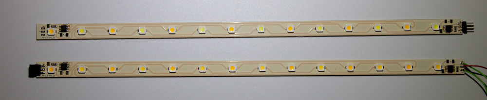 warm/cool white LED strips 24V, 33cm