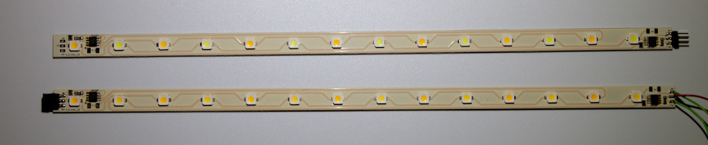 warm-/kaltweiß LED-Stripes 24V, 33cm