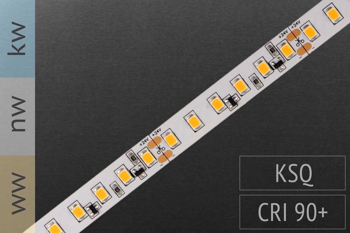 LED-Strip 24V 5M selbstklebend mit 700 LEDS 6500 Lumen Warmweiß CRI90 