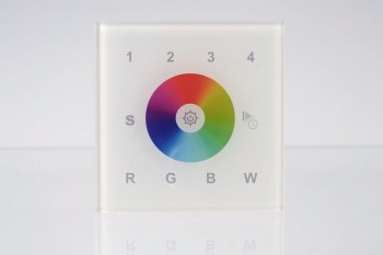 RGBW Touch-Wandsteuerung - 4 Zonen - weiß