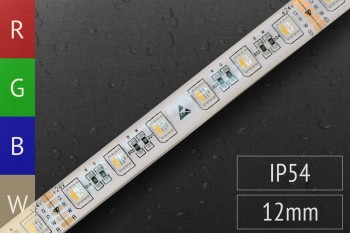 RGBWW 4in1 mit Silikonüberzug: 60 LEDs/m - IP54 - 12mm breit