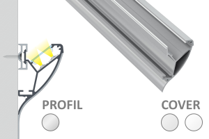 Abverkauf: 2m CONVA Profil für indirekte Beleuchtung