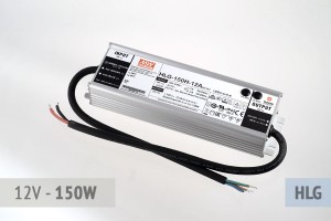 Netzteil HLG 12V - 12.5A - 150 Watt, extrem leise