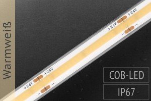 COB LED-Streifen - 14W/m - 2.700K warmweiß - IP67