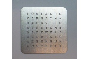 Frontplatte Wordclock Edelstahl 30mm